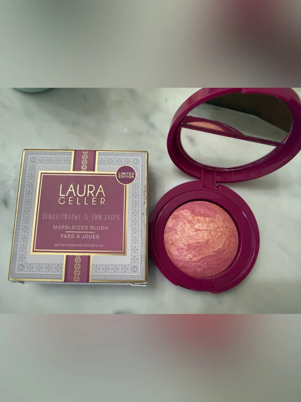 New Laura Geller Baked Marbleized Blush Limited Edition Skyline Sunset